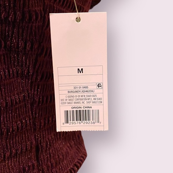 Wild Fable | Women’s |  Velvet Burgundy Top | Size: Medium - Picture 2 of 5